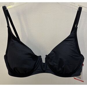 Anne Cole Black V Underwired Bikini Top Size XS NEW
